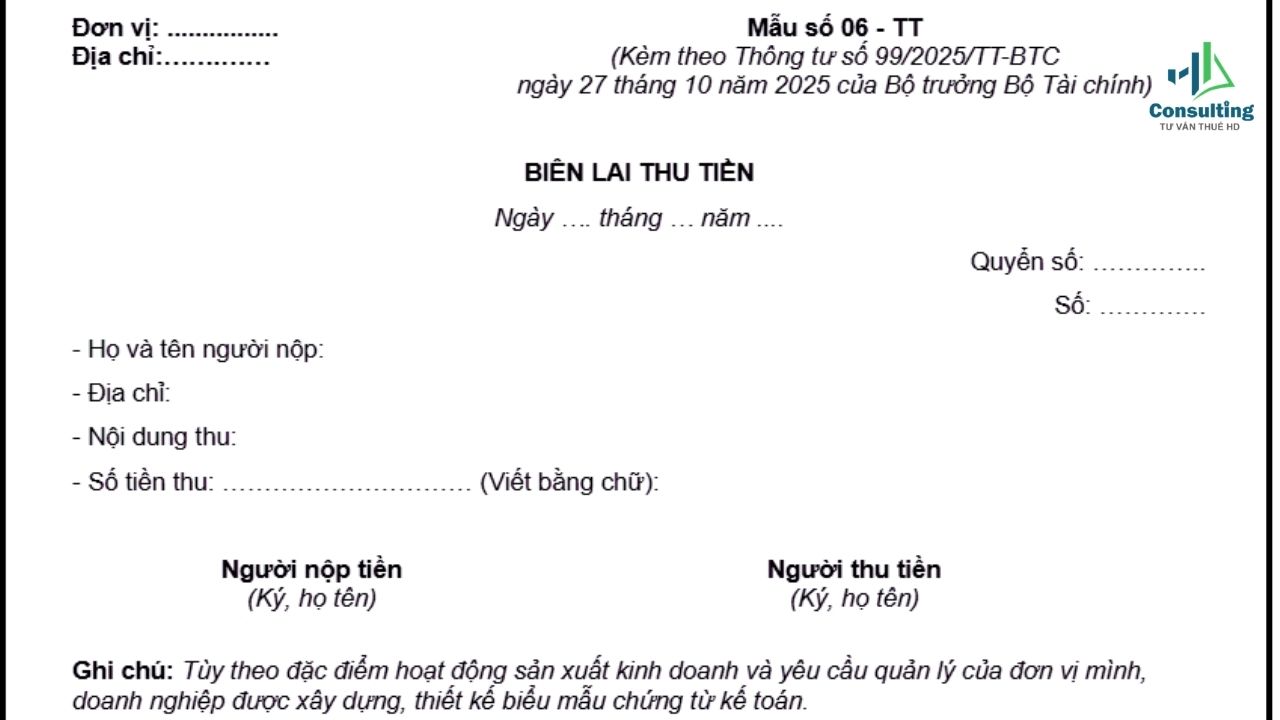 Hướng dẫn lập biên lai thu tiền 2026 mới nhất: Doanh nghiệp và cá nhân cần biết